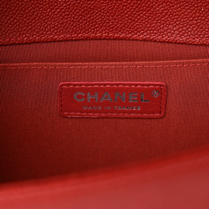 Chanel Caviar Quilted Medium Boy Flap Red 6 of 11