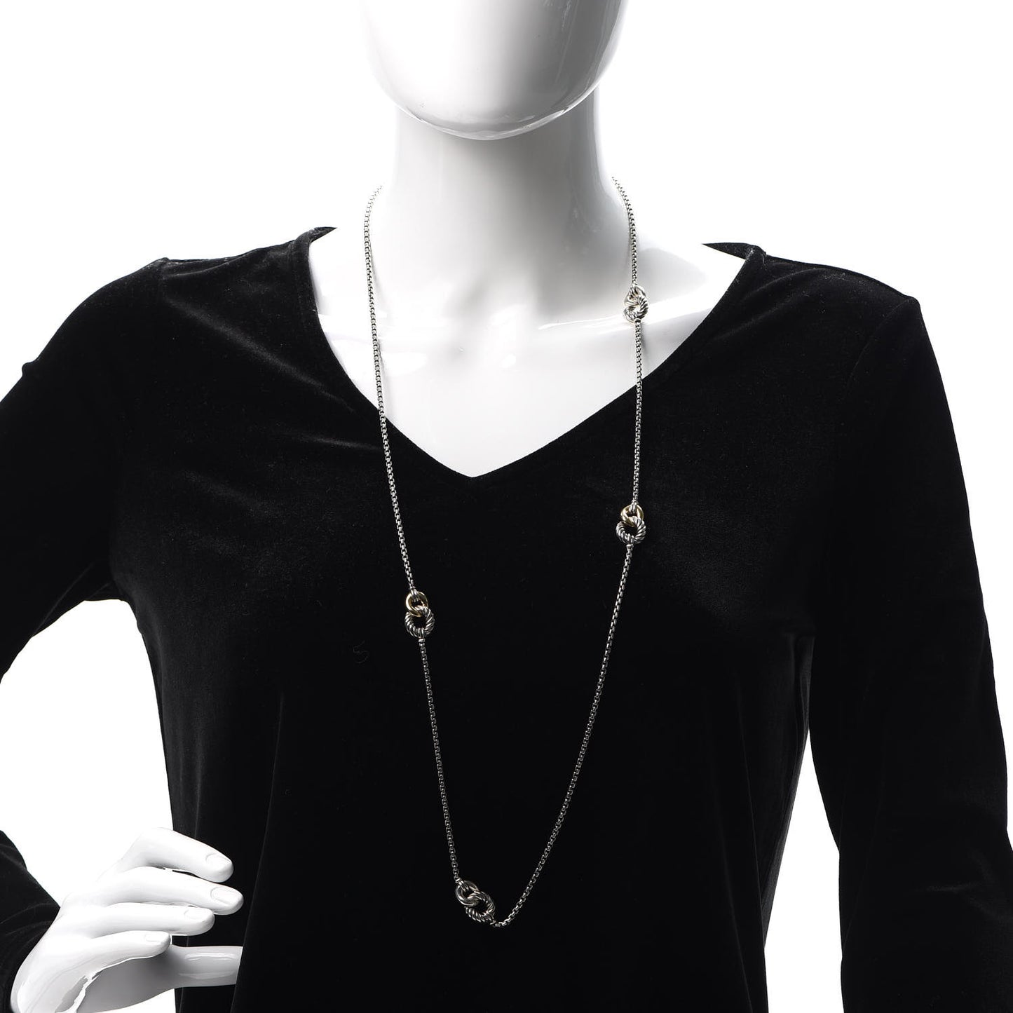 Sterling Silver 18K Yellow Gold Belmont Station Necklace