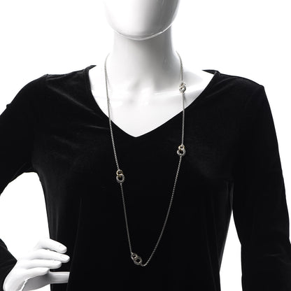 David Yurman Sterling Silver 18K Yellow Gold Belmont Station Necklace 2 of 5