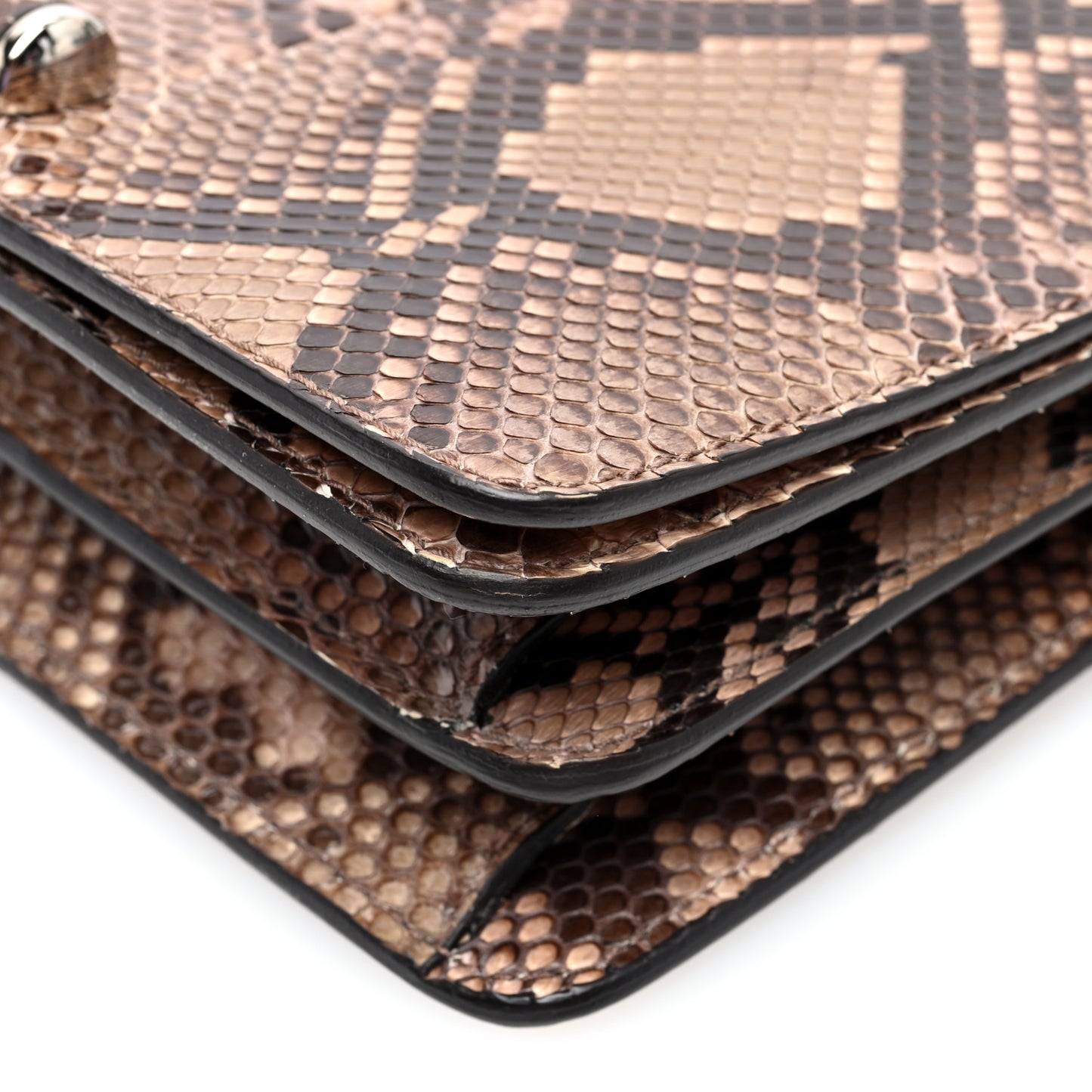 Calfskin Snakeskin Lady Bamboo Shoulder Bag