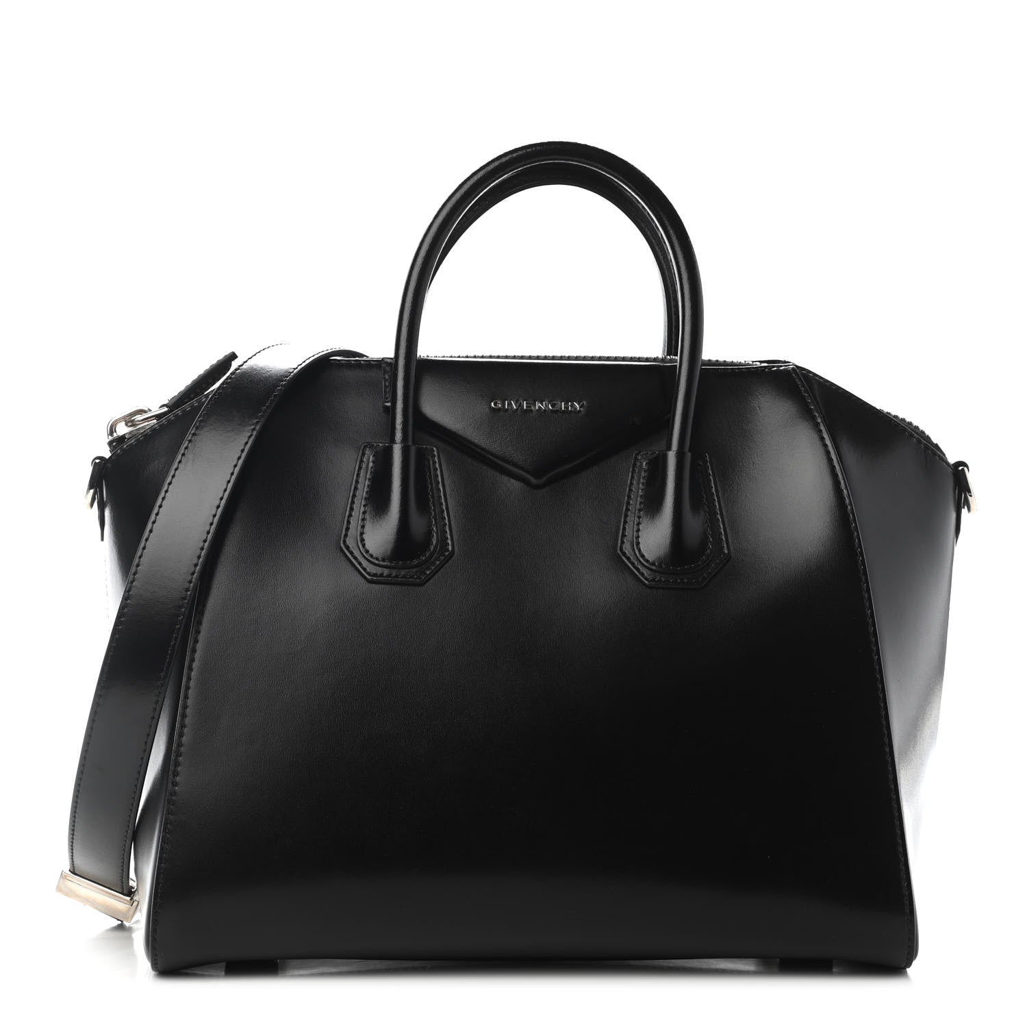 Givenchy Shiny Lord Calfskin Medium Antigona Black 1 of 9