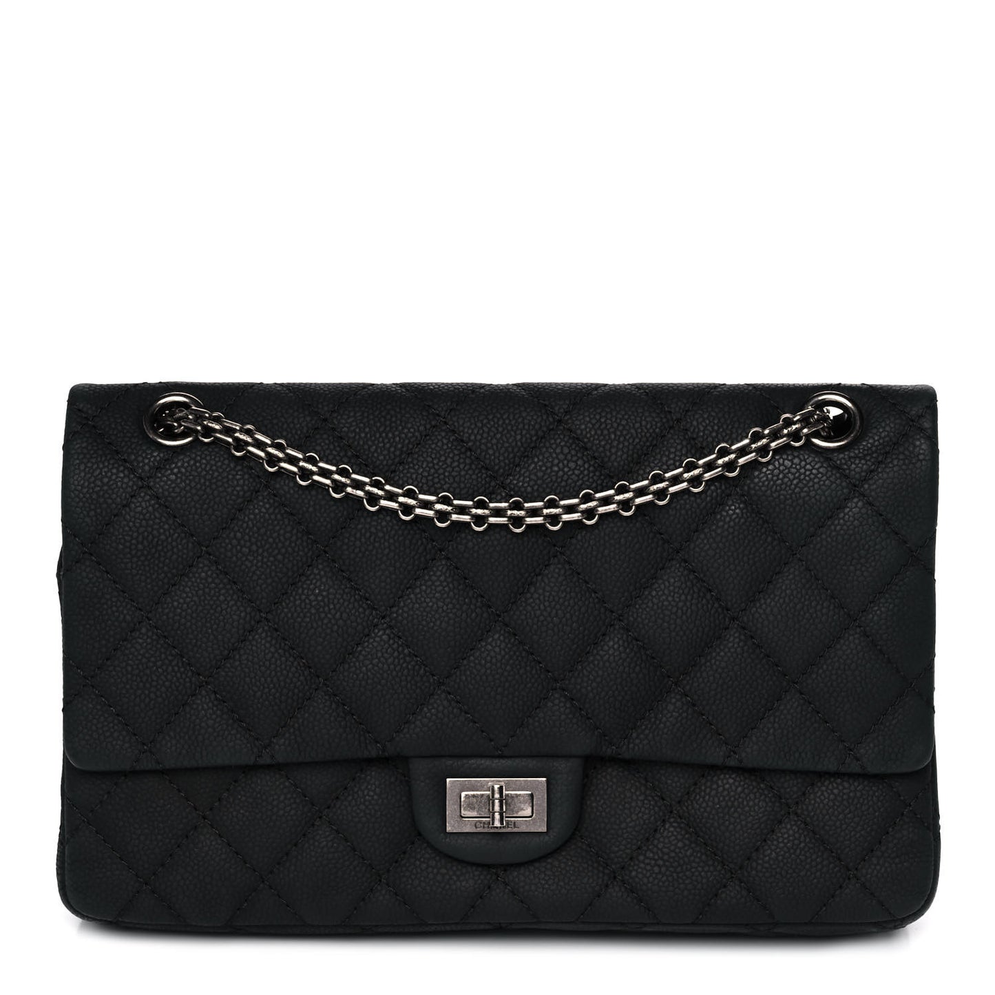 Iridescent Caviar Quilted 2.55 Reissue 226 Flap Black