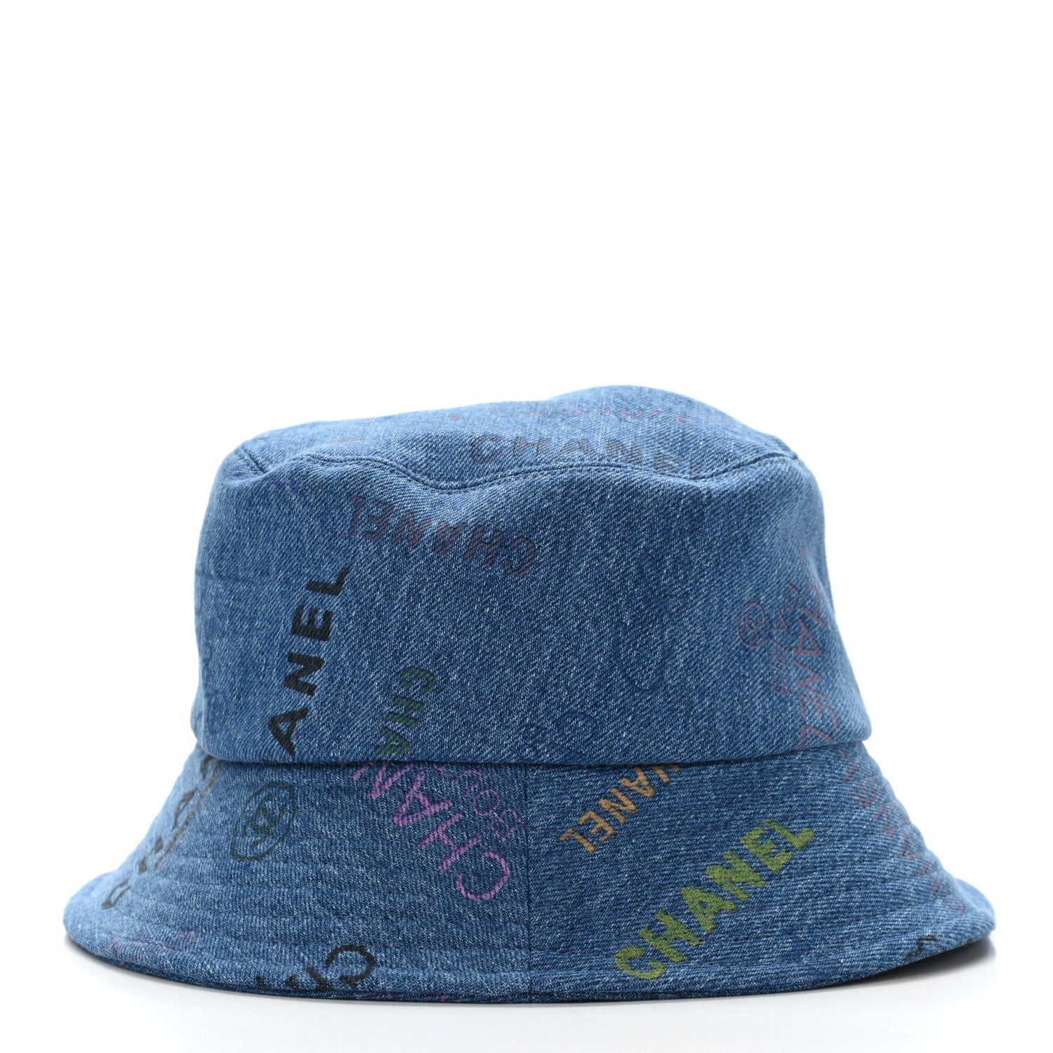 Chanel Denim Mood Cloche Bucket Hat S Blue 4 of 8