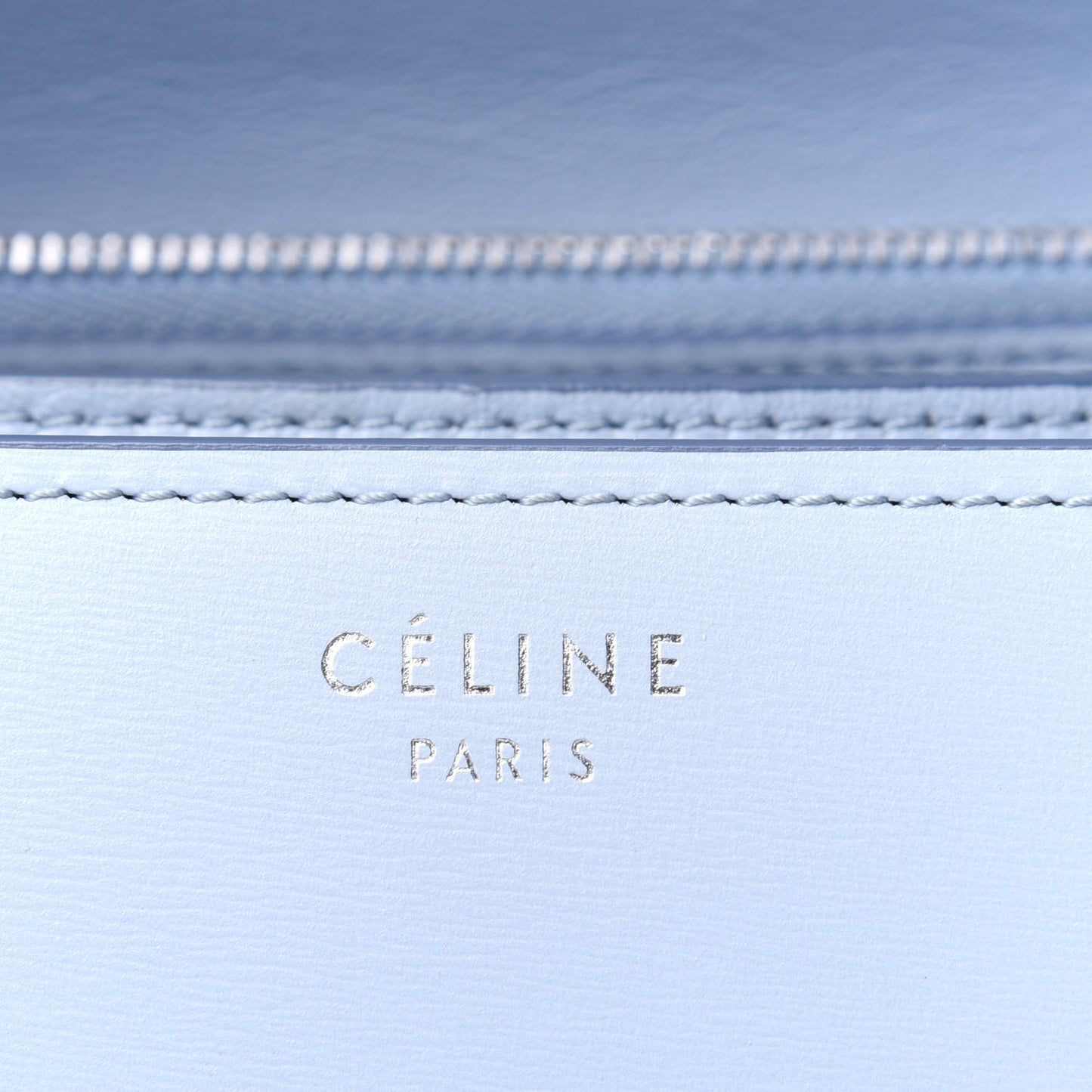 Box Calfskin Medium Classic Box Flap Bag Pale Blue