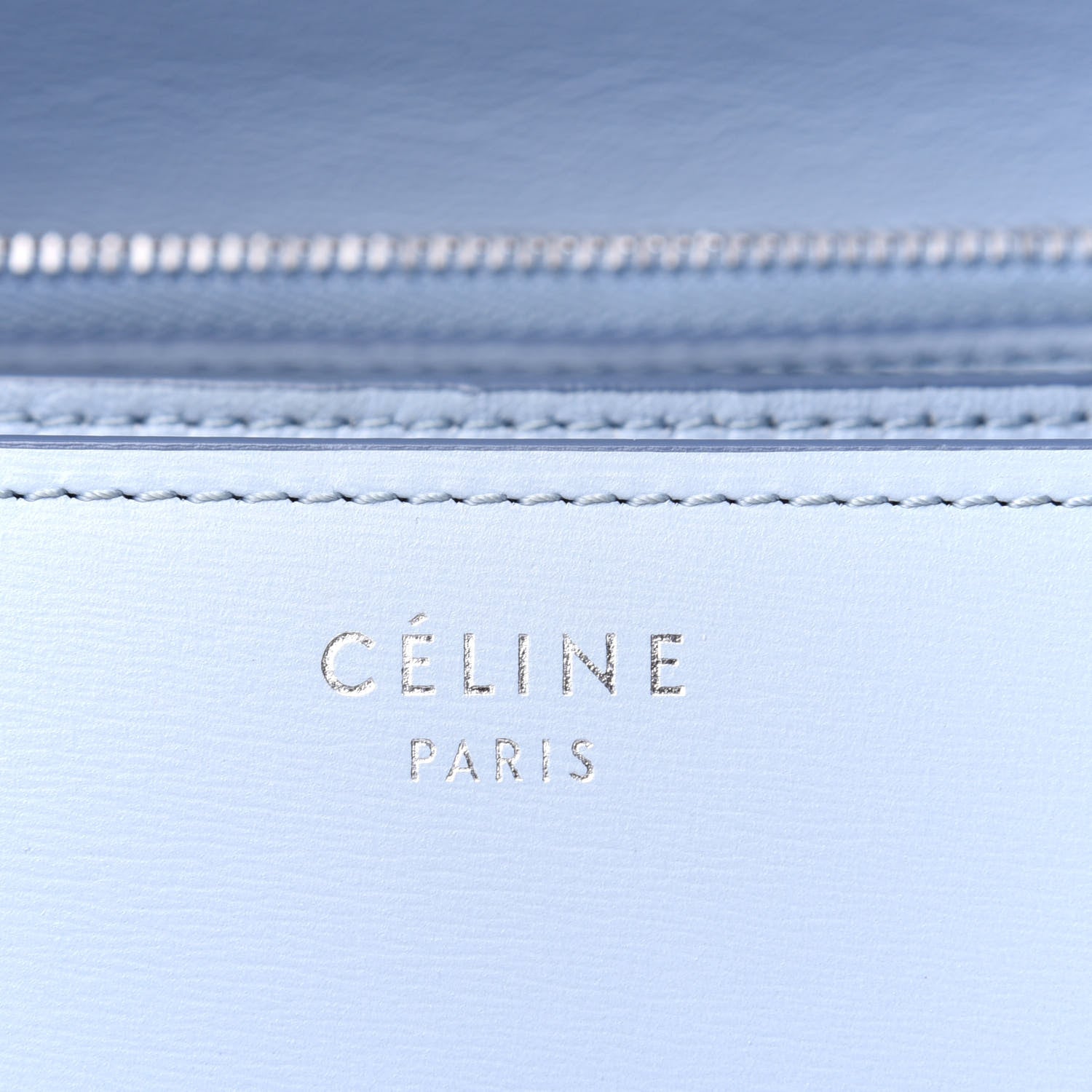 Celine Box Calfskin Medium Classic Box Flap Bag Pale Blue 5 of 5