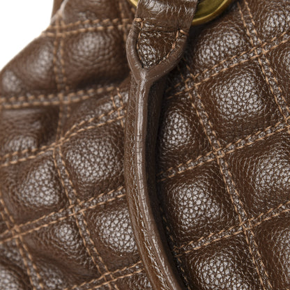 Marc Jacobs Calfskin Quilted Stam Brown 10 of 16