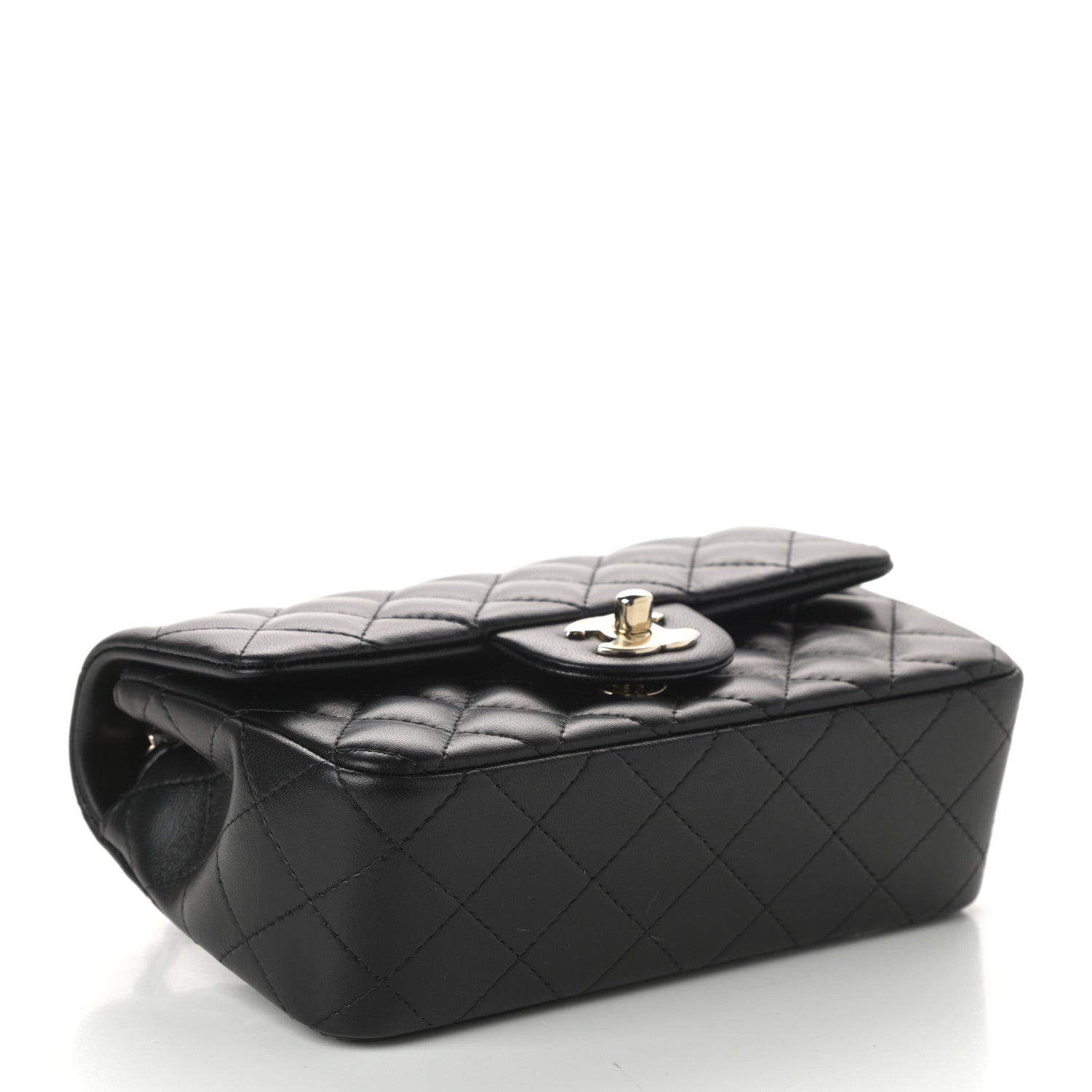 Chanel Lambskin Quilted Mini Rectangular Flap Black 4 of 9