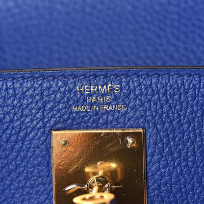 Hermes Togo Kelly Retourne 28 Bleu Electrique 10 of 37