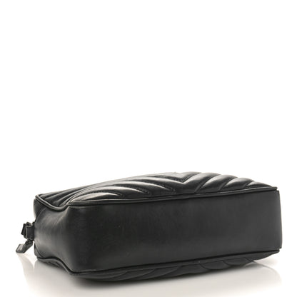 Saint Laurent Calfskin Matelasse Monogram Monochrome Lou Camera Bag Black 4 of 11