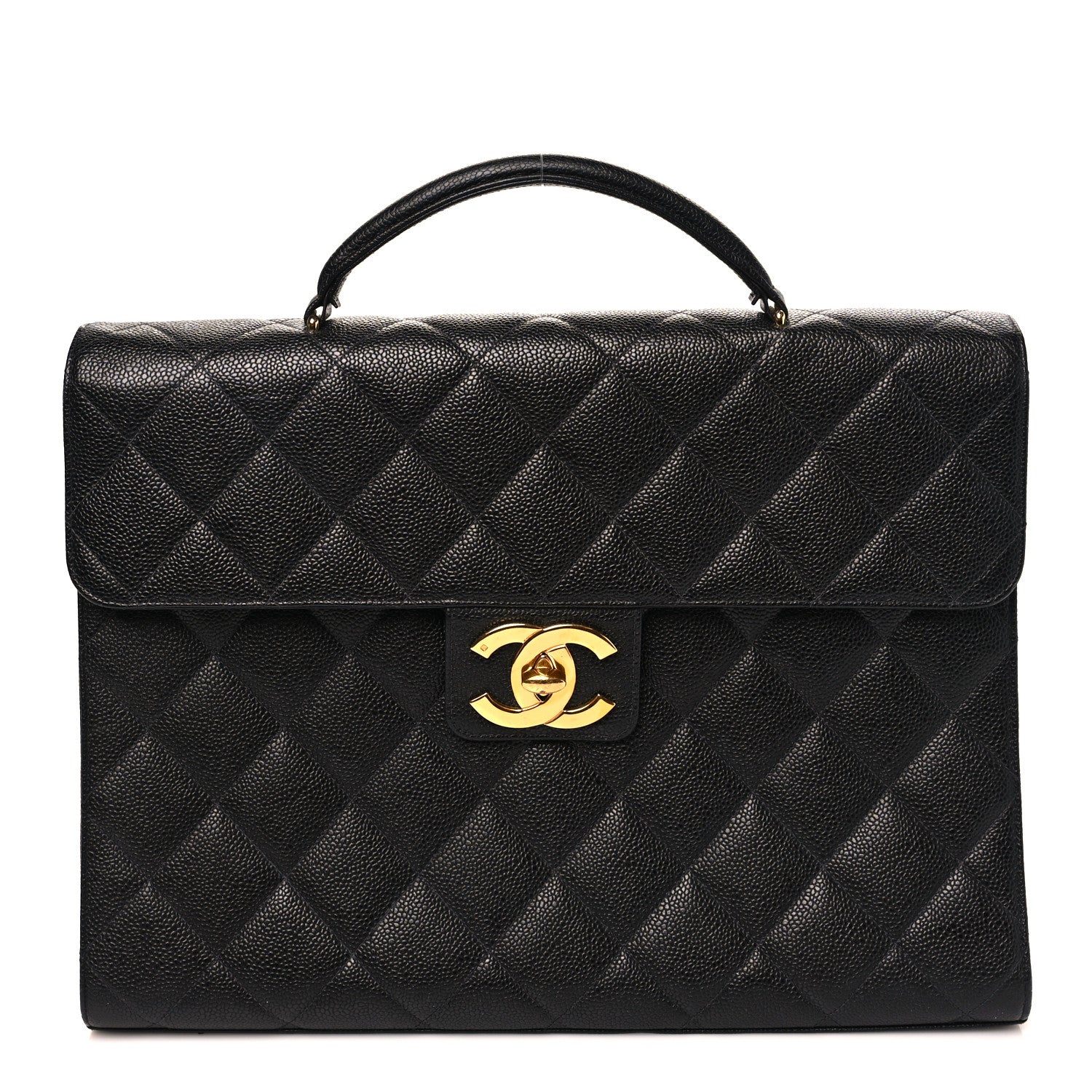 Chanel Caviar Quilted Briefcase Laptop Bag Black 1 of 12
