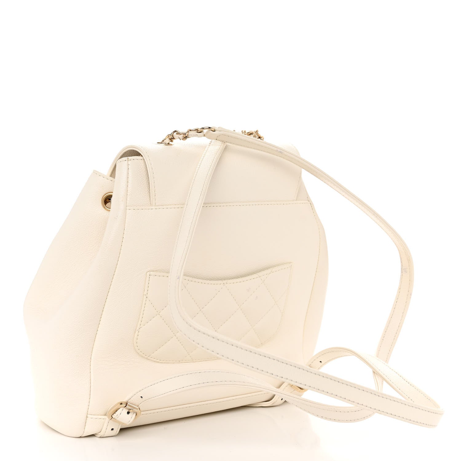 Chanel Caviar Quilted Business Affinity Backpack White 3 of 10