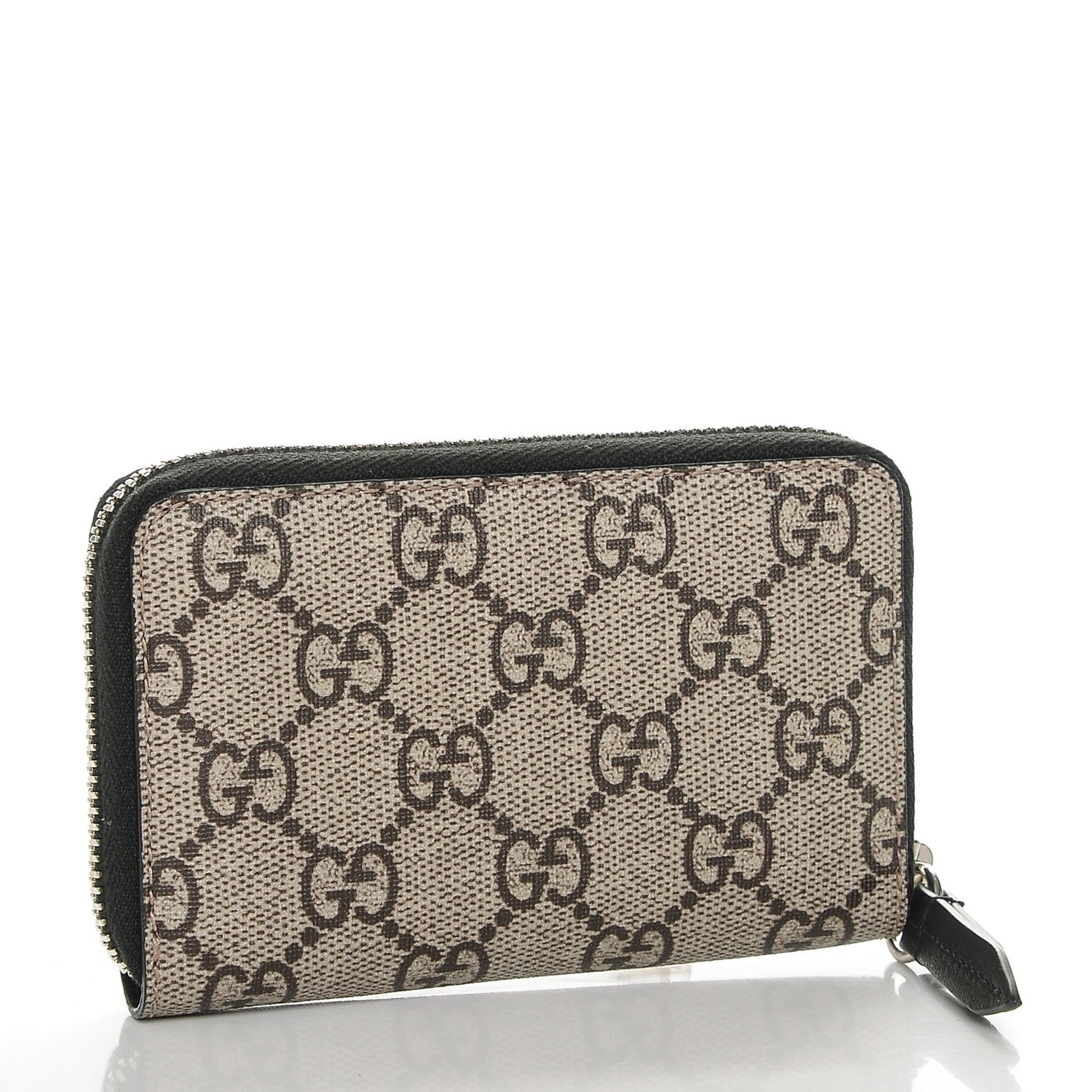 Gucci GG Supreme Monogram Tiger Print Zip Around Card Case Black 3 of 6