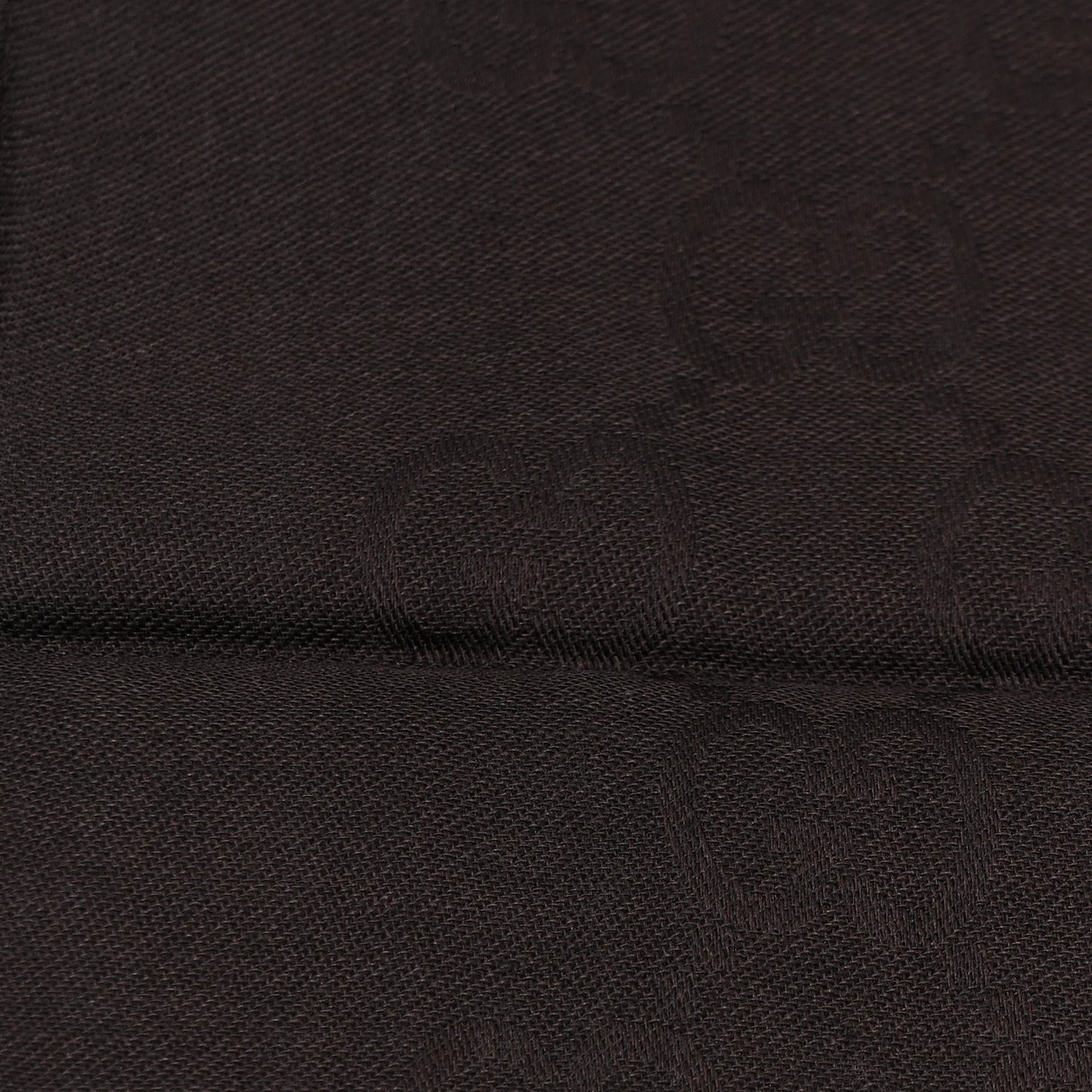Wool Silk GG Monogram GGNat Plus Scarf Coffee