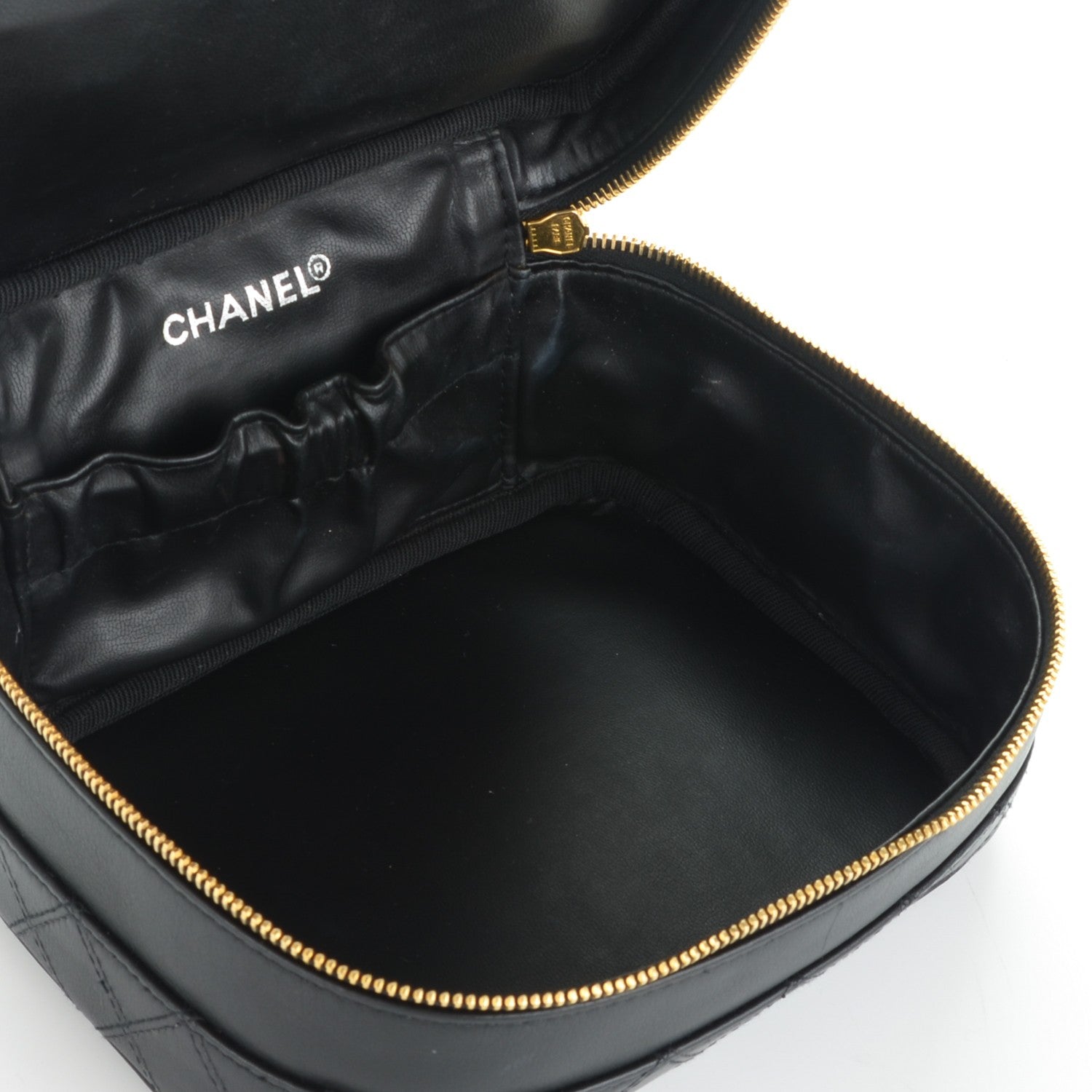 Chanel Calfskin Vanity Cosmetic Case Black 5 of 8