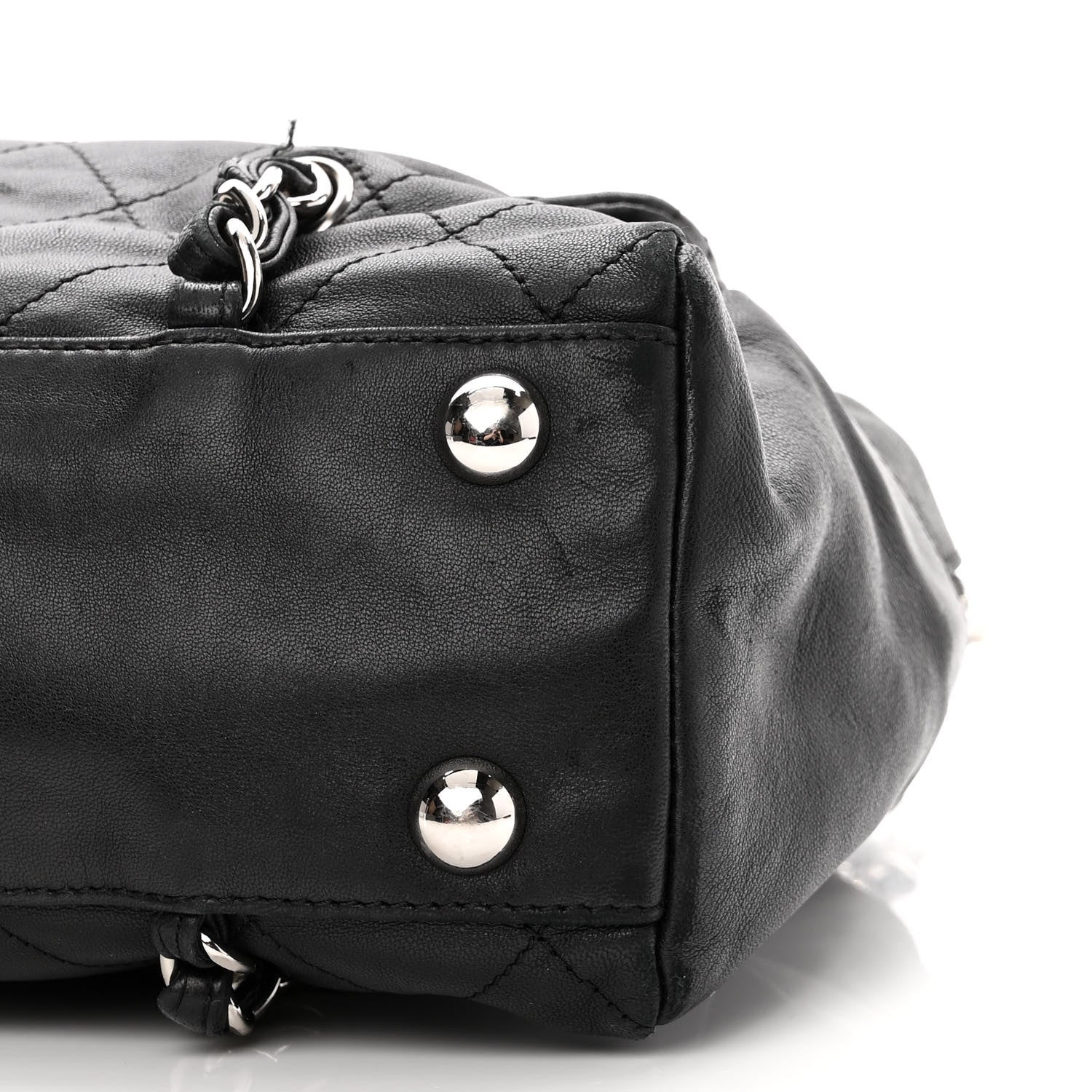 Chanel Lambskin Quilted Medium Chain Around Tote Black 9 of 12