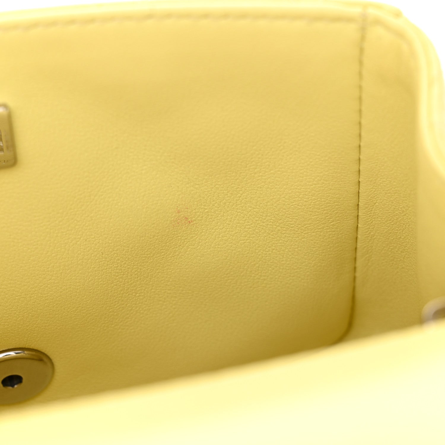 Chanel Lambskin Quilted Mini Square Flap Light Yellow 8 of 14