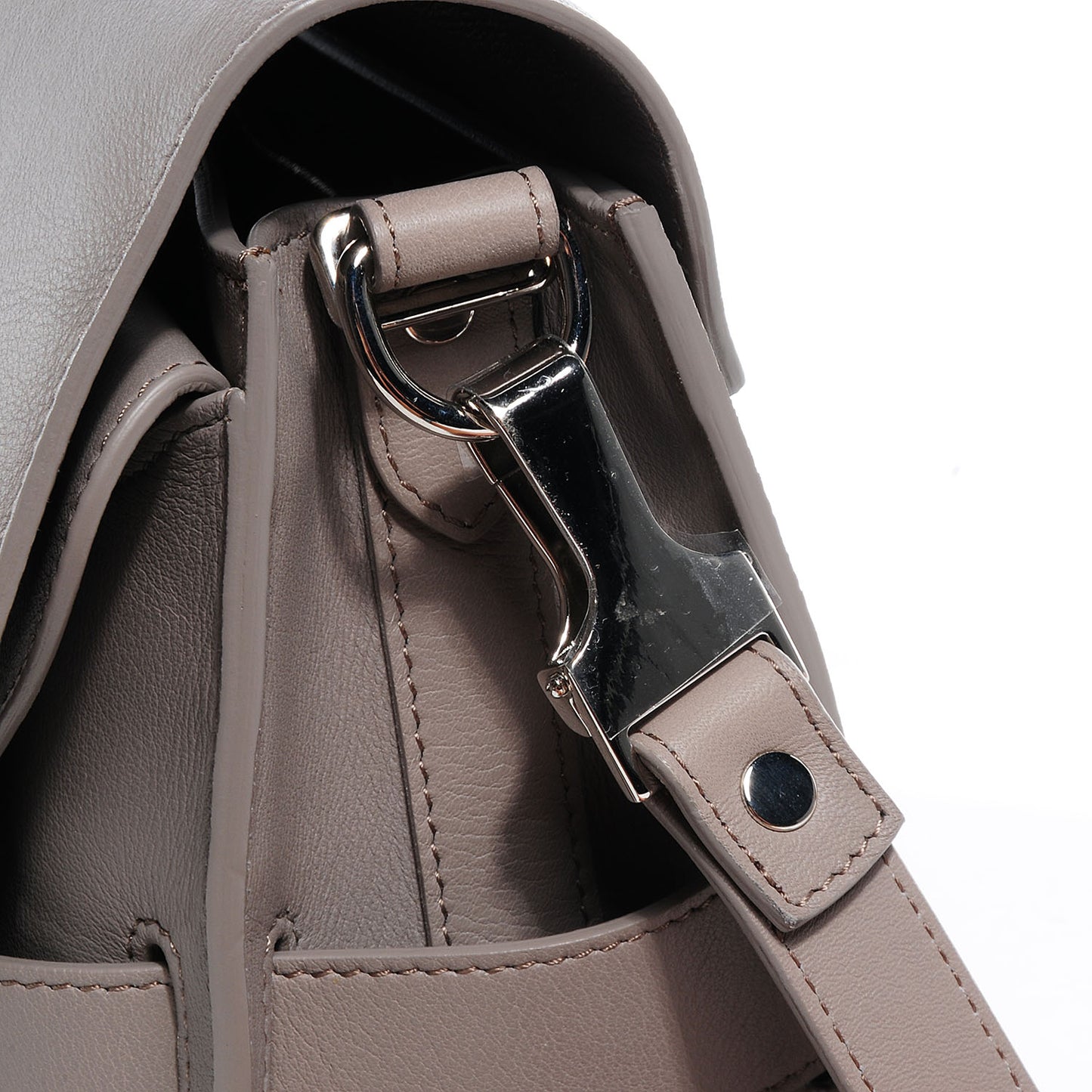 Smooth Leather PS11 Classic Shoulder Bag Mushroom