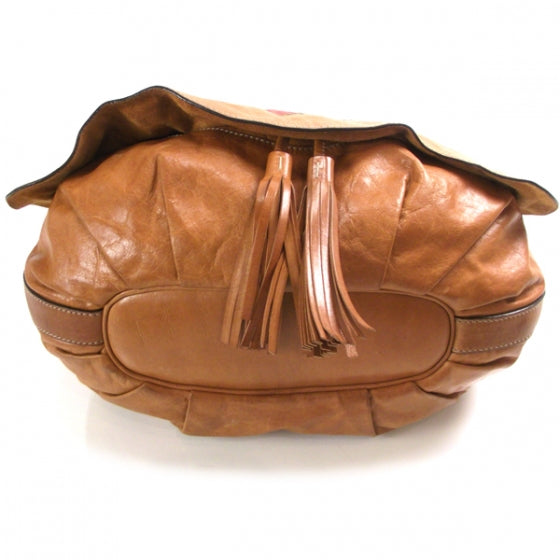 Calfskin Tattoo Heart Tribeca Messenger Bag Tan
