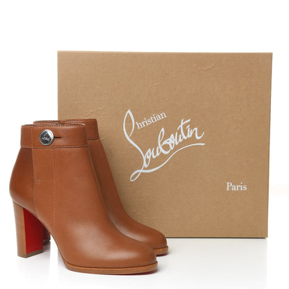 Christian Louboutin Calfskin Janis 85 Booties 37.5 Cuoio 8 of 8