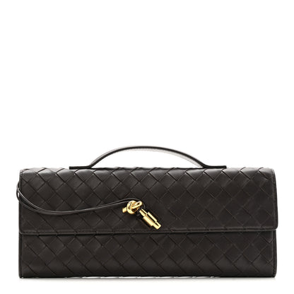 Bottega Veneta Nappa Intrecciato Long Andiamo Top Handle Clutch Fondant 1 of 9
