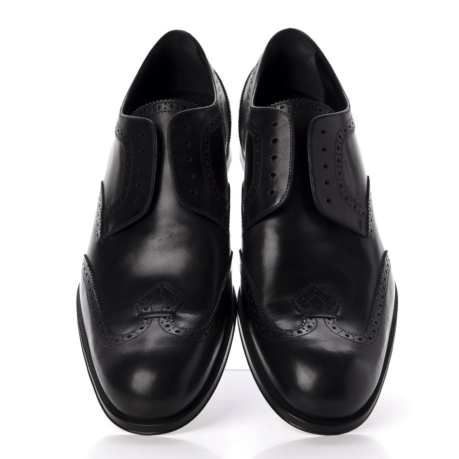Louis Vuitton Calfskin Dandy Derby Shoes 10.5 Black 5 of 12