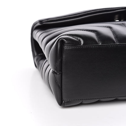 Saint Laurent Calfskin Y Quilted Monogram Small Loulou Chain Satchel Black 7 of 9