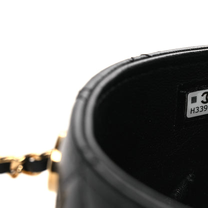 Chanel Lambskin Quilted Chain Top Handle Vanity With Chain  Black 7 of 10