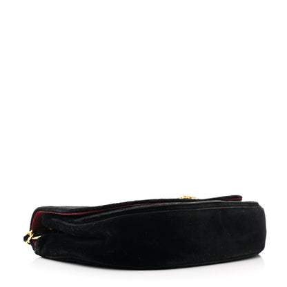 Chanel Velvet Horizontal Quilted Small Single Flap Black 4 of 13