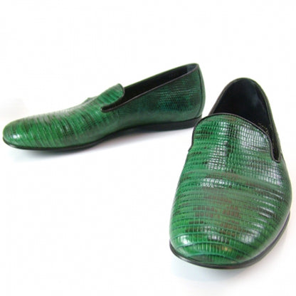 Prada Lizard Loafers Men's Driving Shoes 7 Green 1 of 8