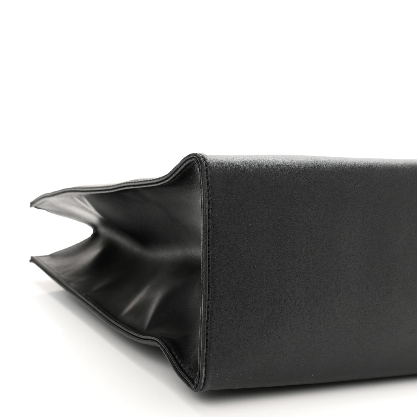 Vegan Leather Medium Shopping Bag Black