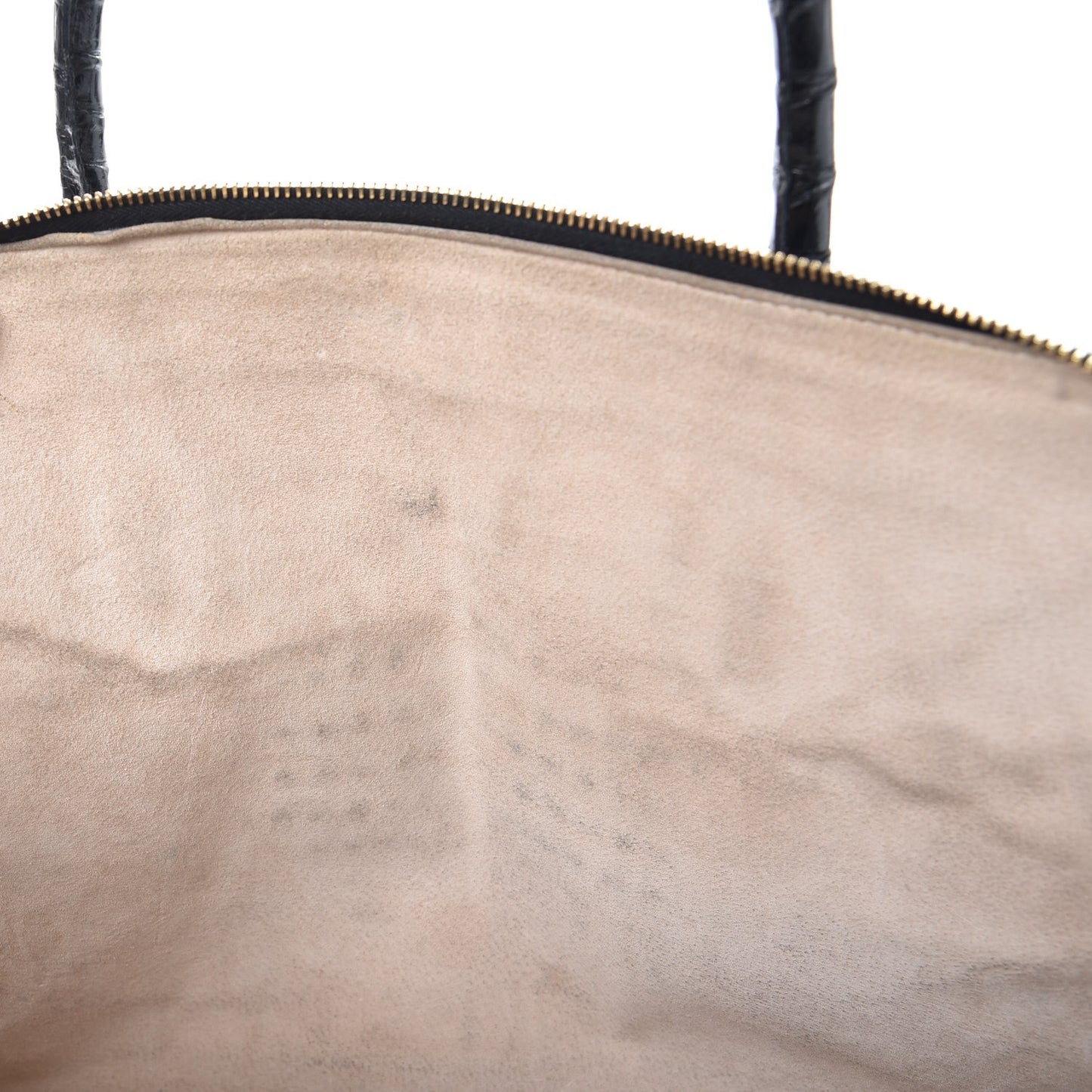 Crocodile Top Handle Tote Black