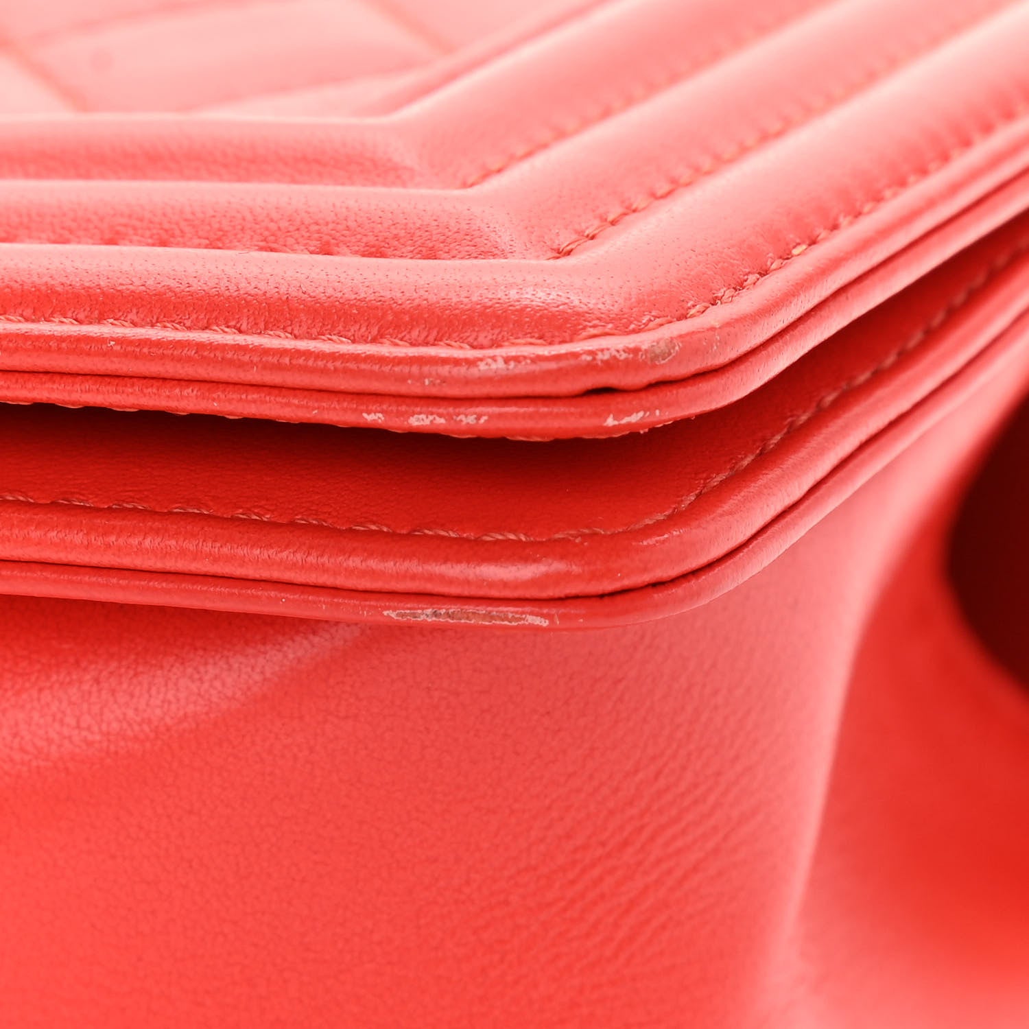 Chanel Lambskin Quilted Small Boy Flap Red 11 of 14