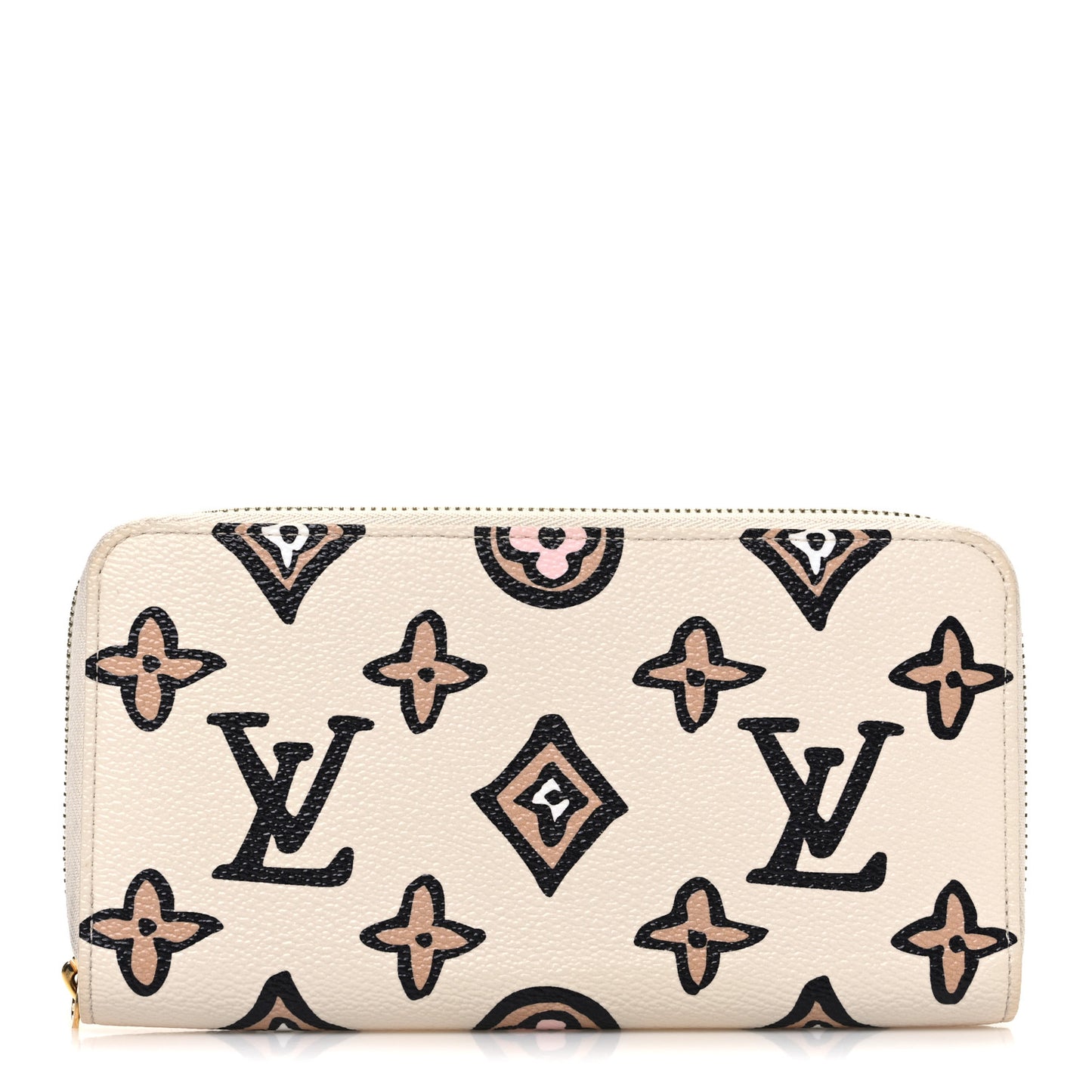 Monogram Giant Wild At Heart Zippy Wallet Creme
