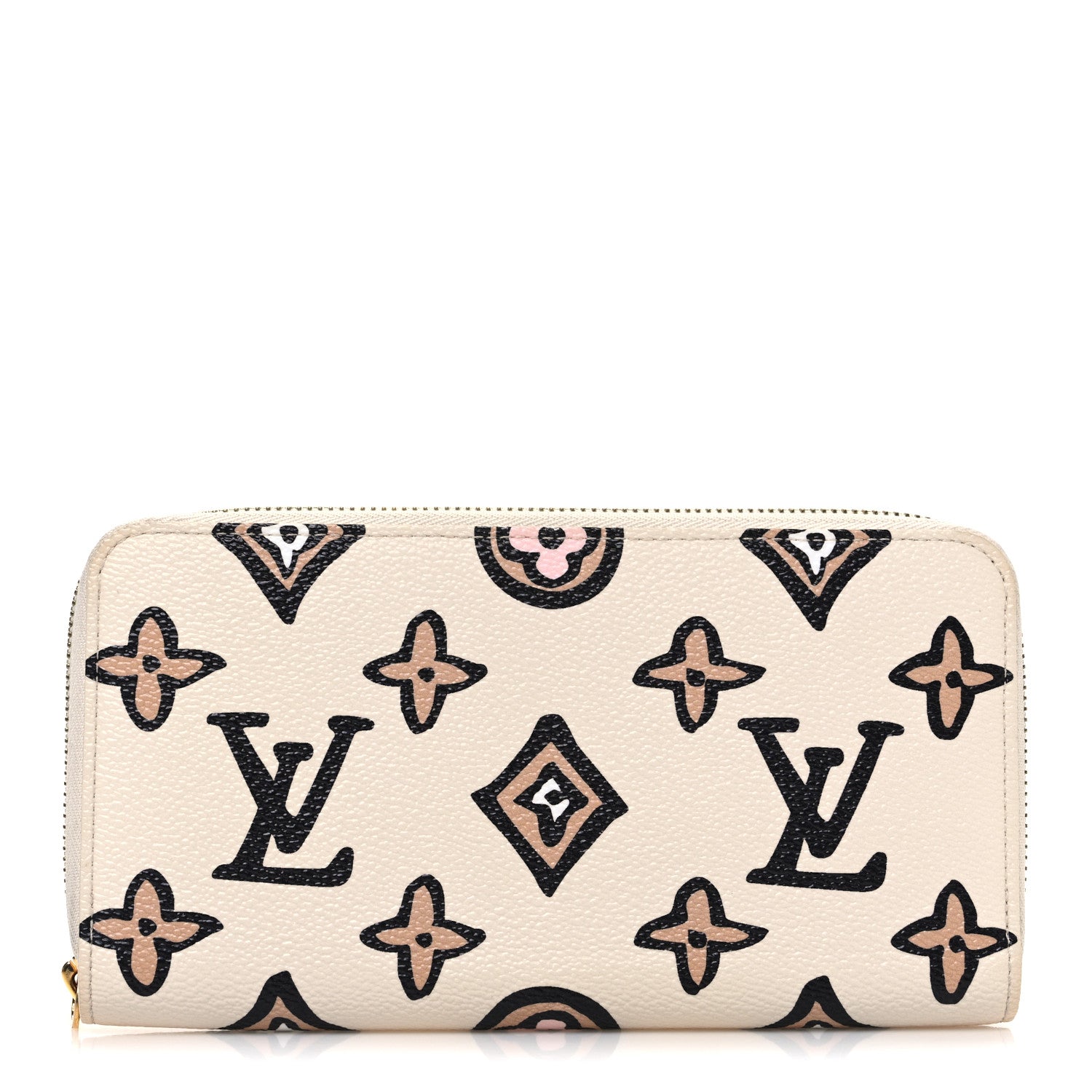 Louis Vuitton Monogram Giant Wild At Heart Zippy Wallet Creme 1 of 6