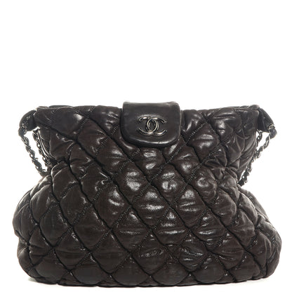 Chanel Calfskin Bubble Quilt Hobo Brown 1 of 7