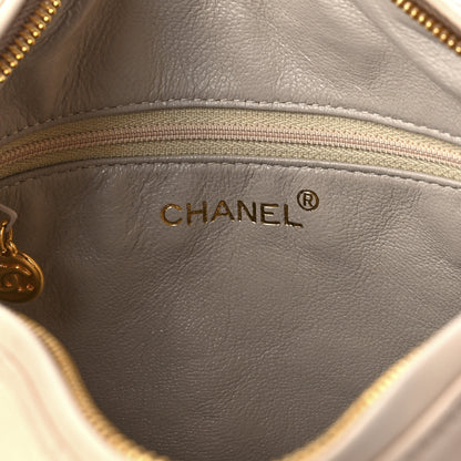 Chanel Lambskin Quilted Shoulder Bag Beige 6 of 10
