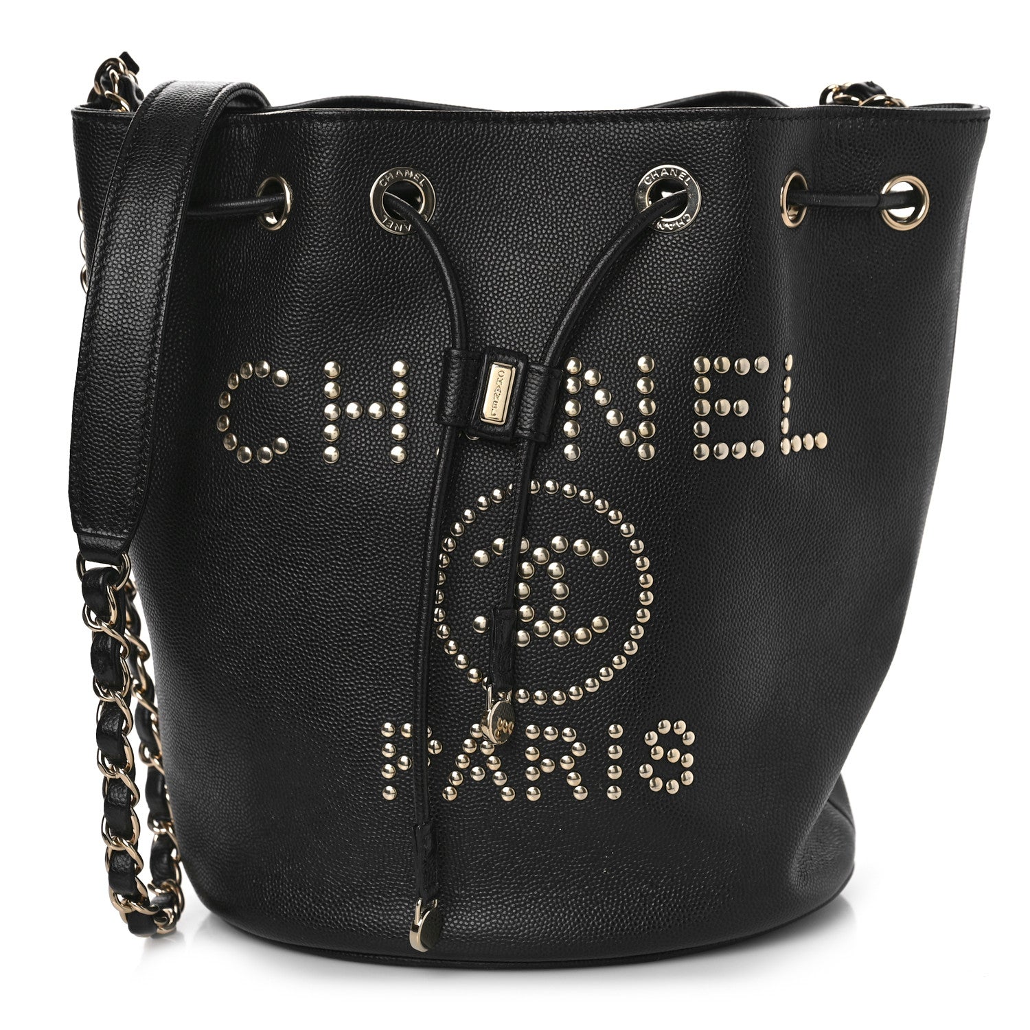 Chanel Caviar Deauville Drawstring Bucket Bag Black 1 of 9