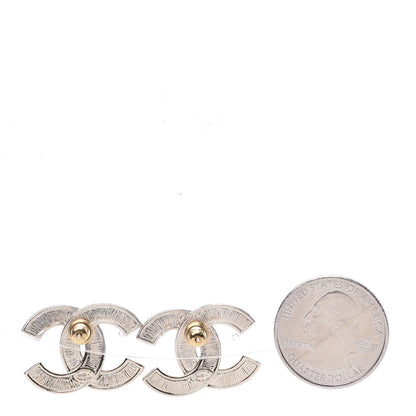 Chanel Crystal Pearl Chain Mania CC Earrings Gold 3 of 5