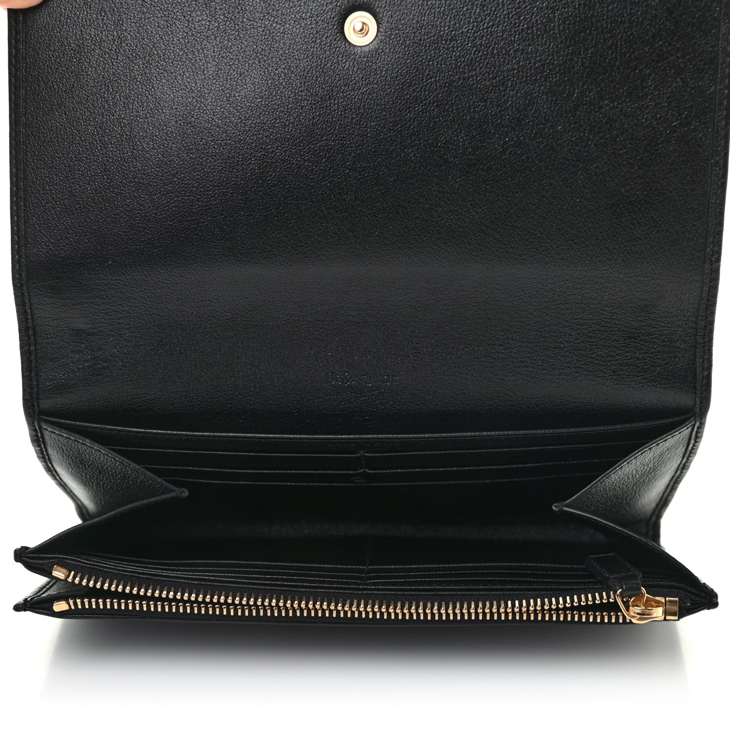 Saint Laurent Chevre Belle De Jour Flap Wallet Black 4 of 5