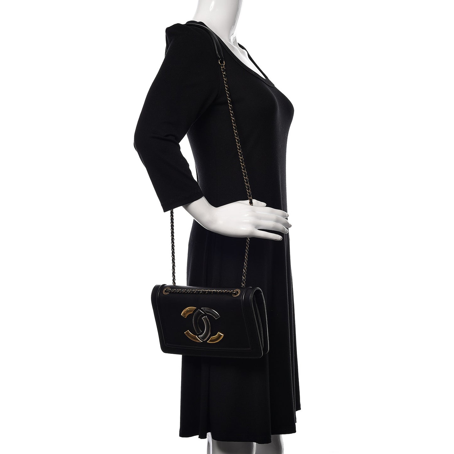 Lambskin CC Antico Flap Black