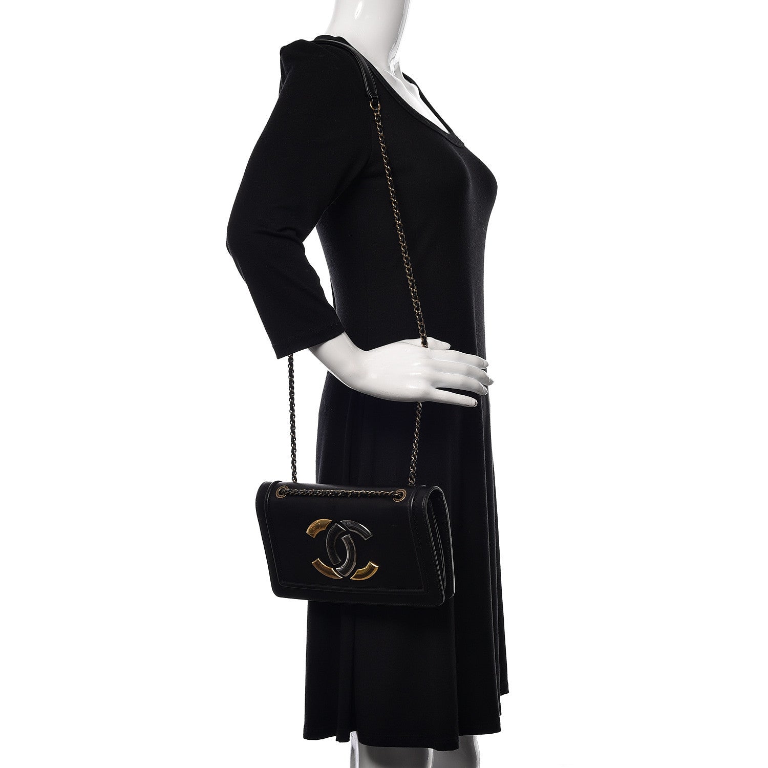Chanel Lambskin CC Antico Flap Black 2 of 11