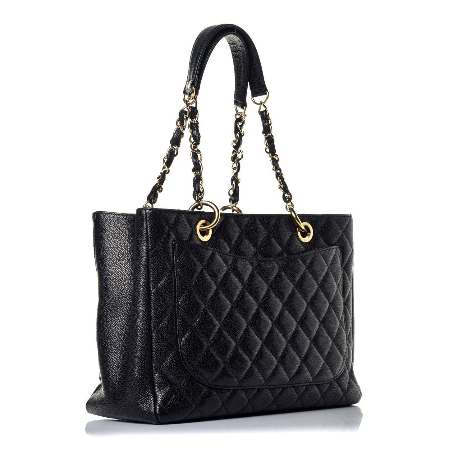 Caviar Quilted Grand Shopping Tote GST Black
