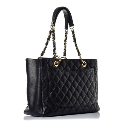 Chanel Caviar Quilted Grand Shopping Tote GST Black 3 of 10