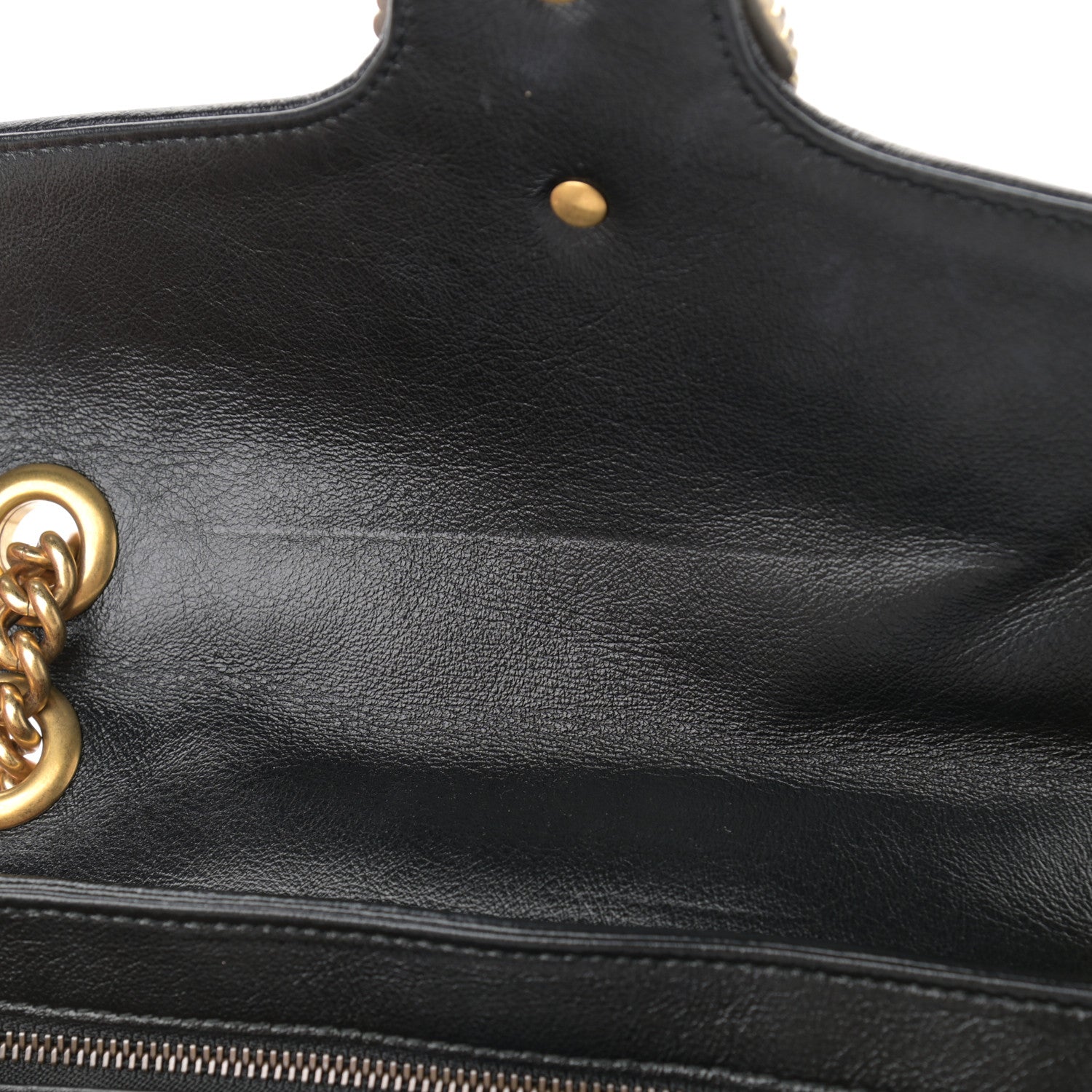 Gucci Vintage Effect Calfskin Matelasse Diagonal Small Torchon GG Marmont Shoulder Bag Cognac Black 13 of 14