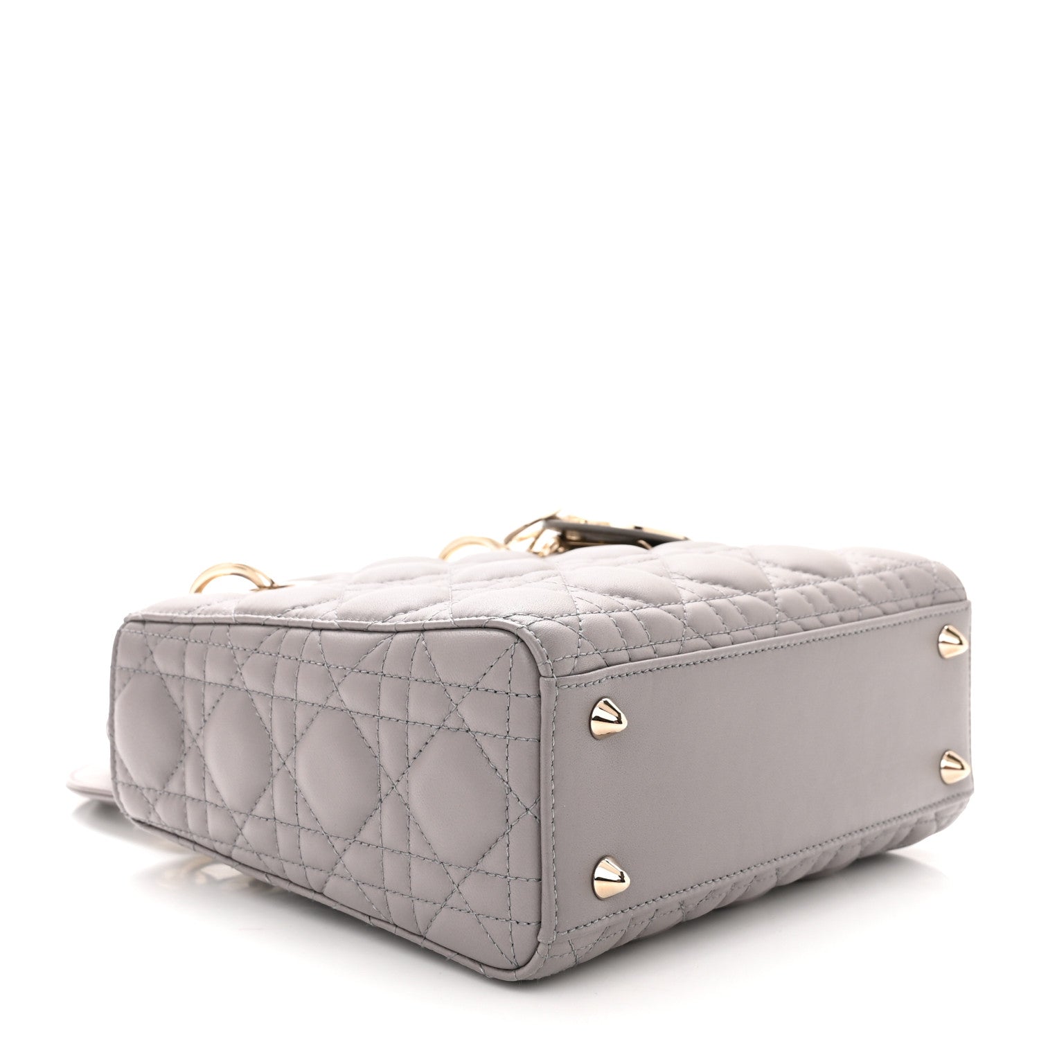 Christian Dior Lambskin Cannage Small My ABCDior Lady Dior Grey 4 of 10