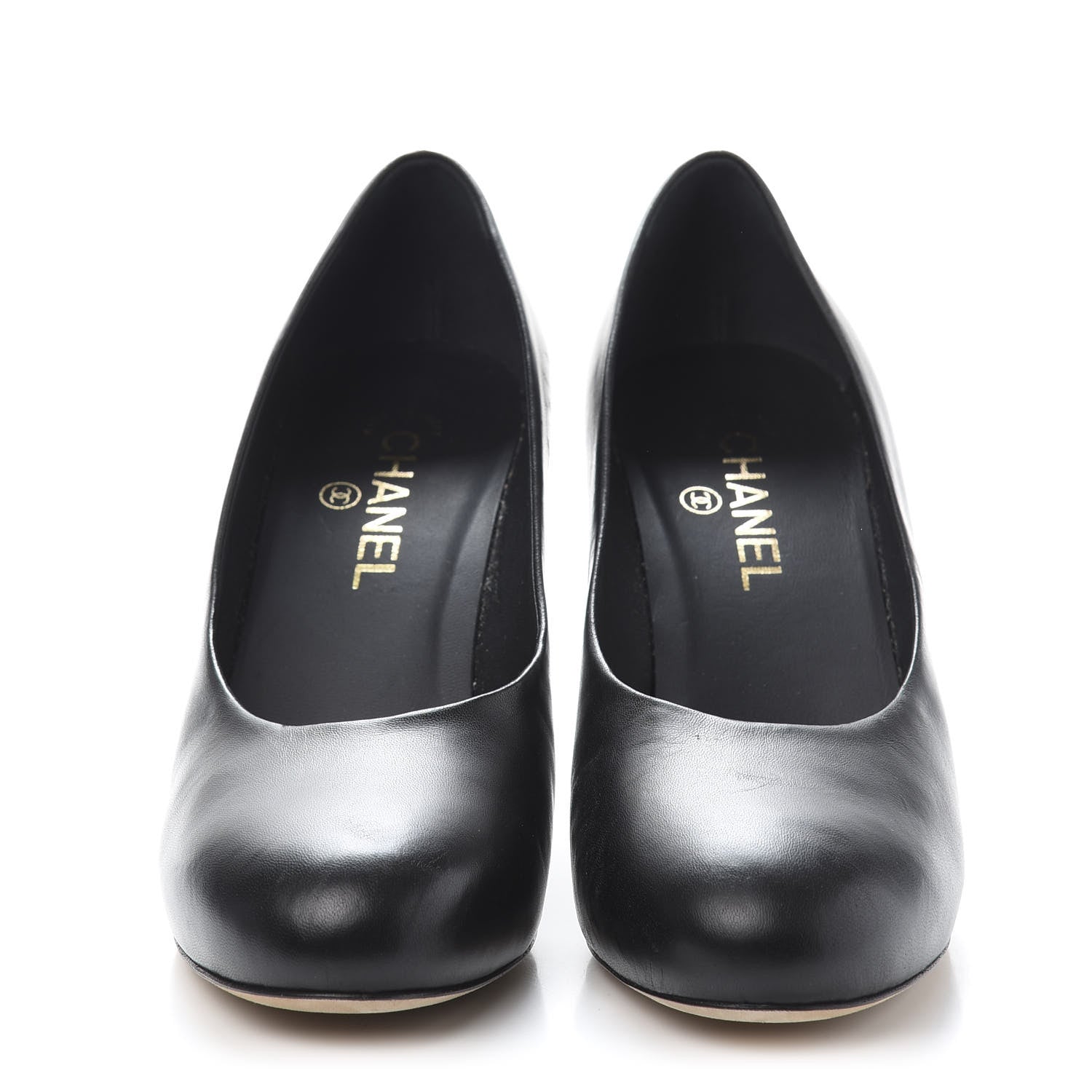 Chanel Lambskin CC Pumps 40.5 Black 2 of 13