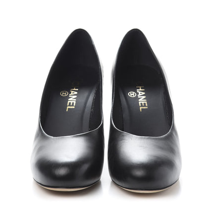Chanel Lambskin CC Pumps 40.5 Black 2 of 13
