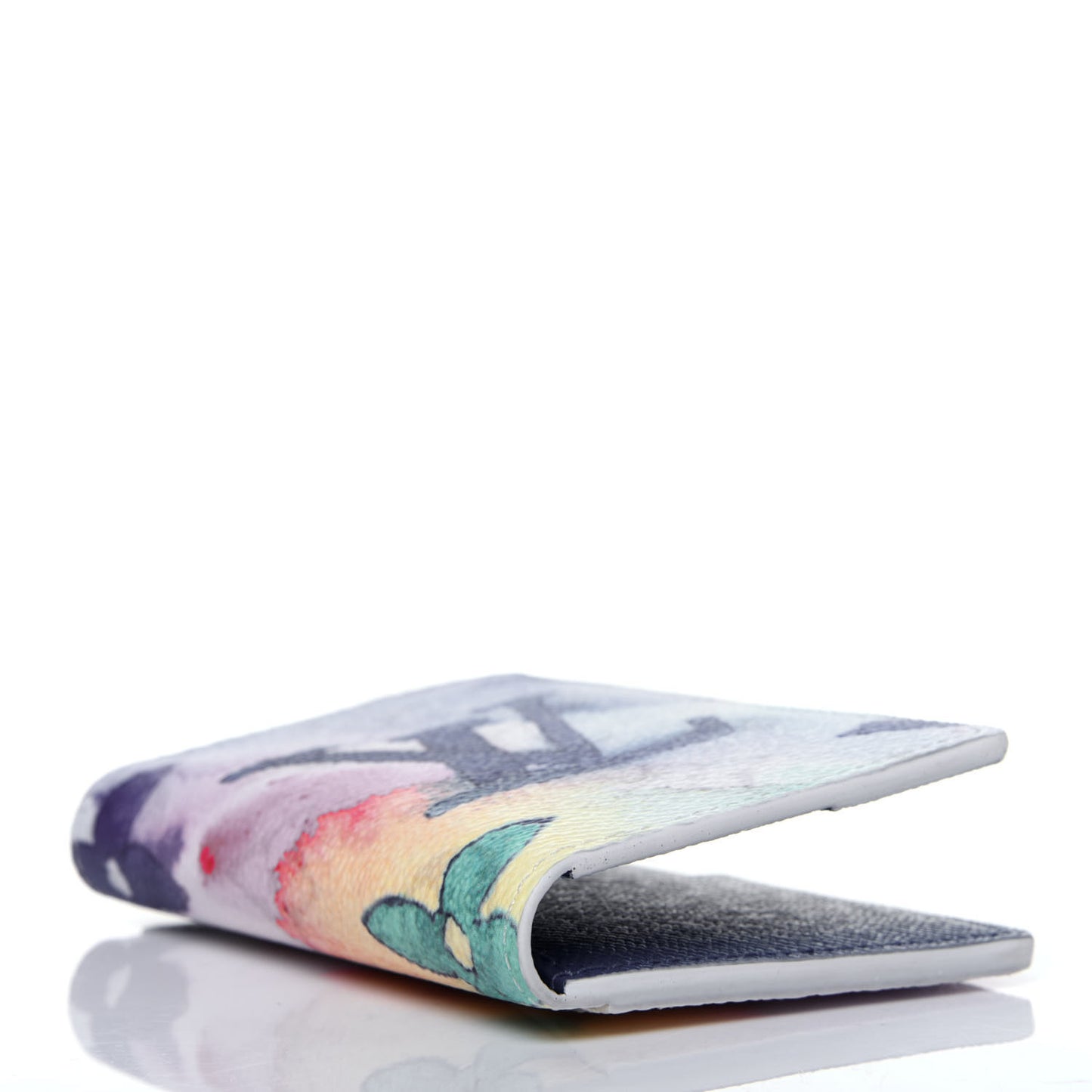 Monogram Watercolor Pocket Organizer NM Multicolor