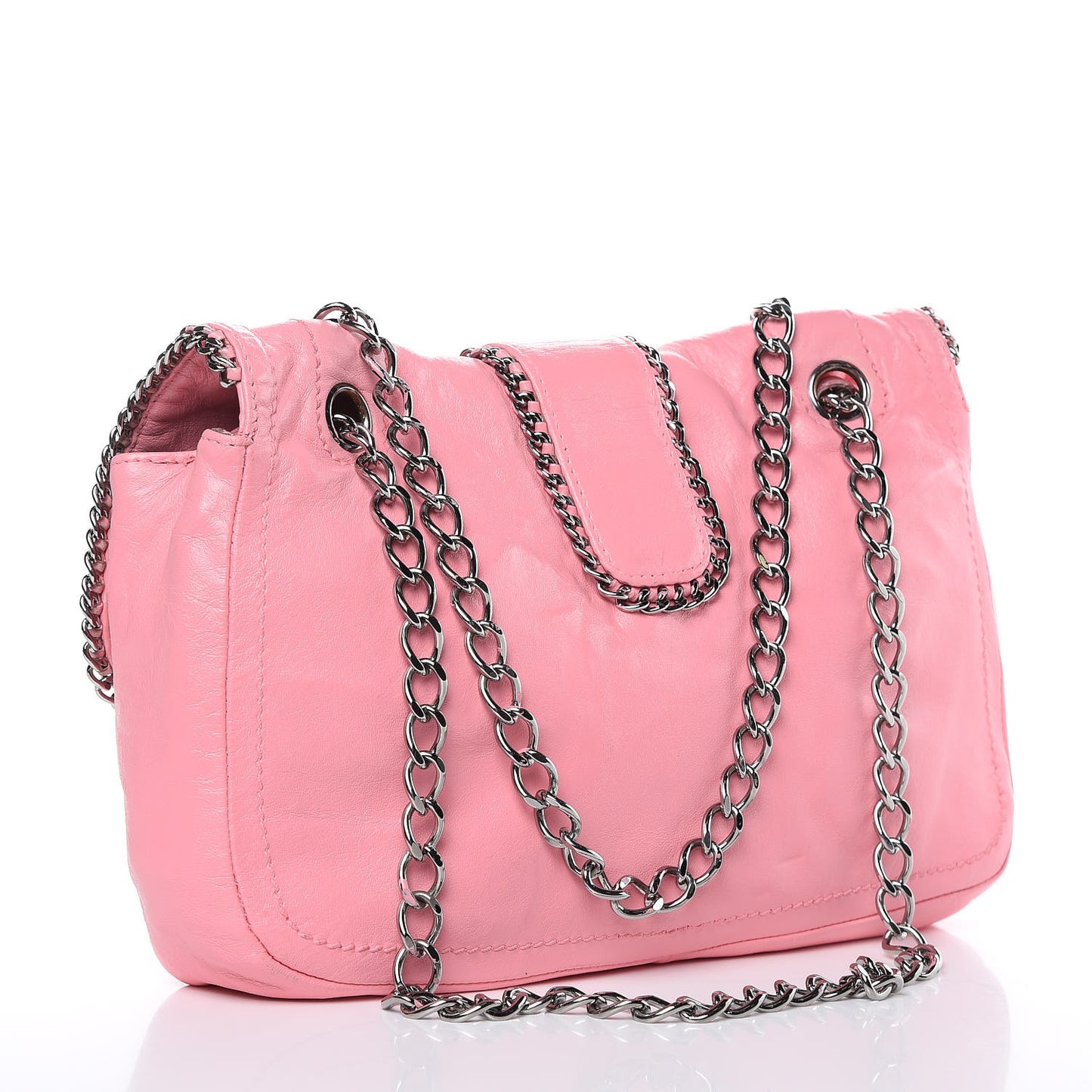 Lambskin Medium Madison Flap Pink