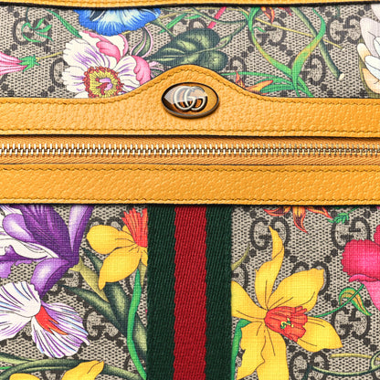 Gucci GG Supreme Monogram Flora Large Ophidia Pouch Clutch Beige Multicolor Crop 8 of 10